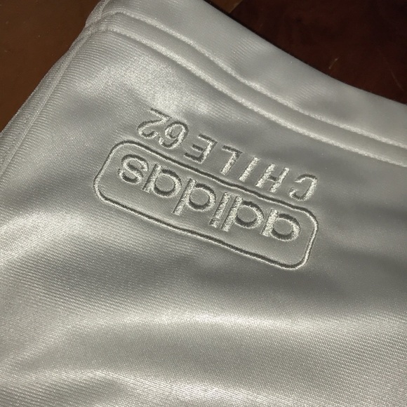 Adidas Chile 62 Ultra Wide Leg Pants White On White NWT - Picture 5 of 12